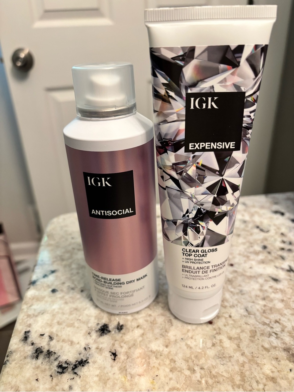 IGK Antisocial Dry Mask & Expensive Clear Gloss Top Coat